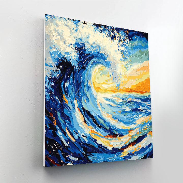 Wassily Kandinsky Inspired Ocean Waves Abstraction  Paint By Numbers