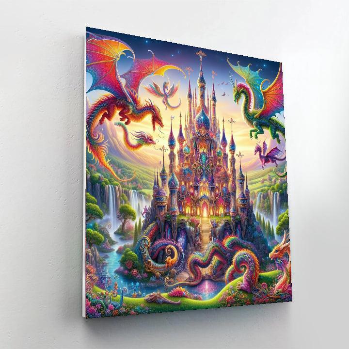 Captivating Fantasy Landscape Painting Number Kit