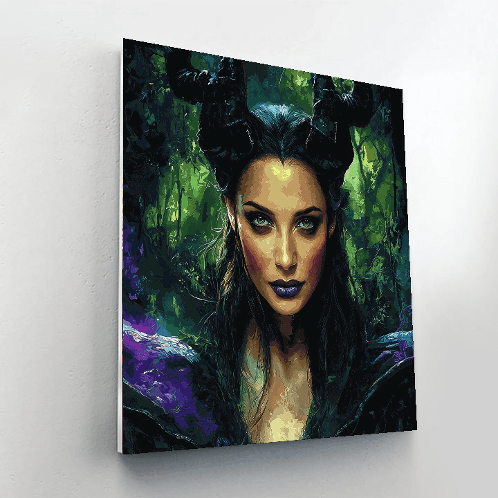 Angelina Jolie: The Protector In The Face Of Maleficent Paint By Color