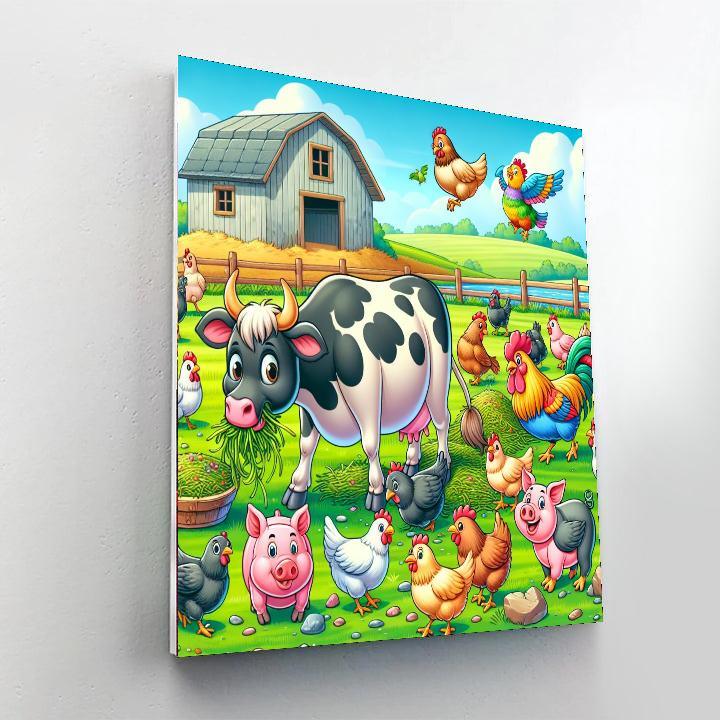 Happy Farmyard Adventures Painting By Numbers Kit