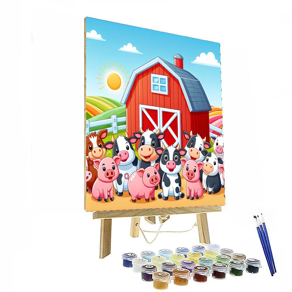 Friendly Farmyard Festival Paint By Numbers