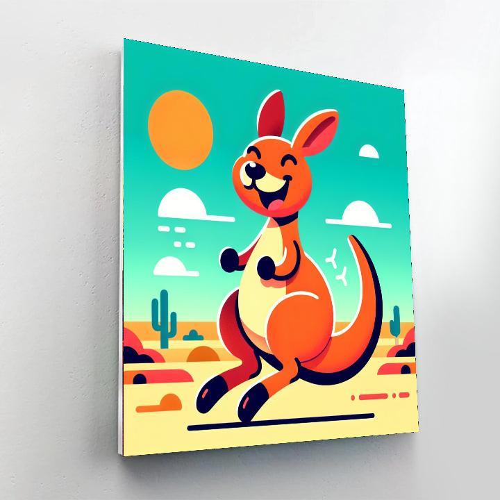 Bouncing Kangaroo Adventure Paint By Number