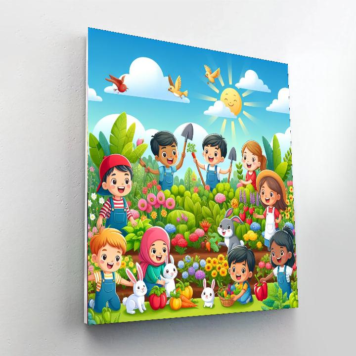 Gardening With Friends Number Painting