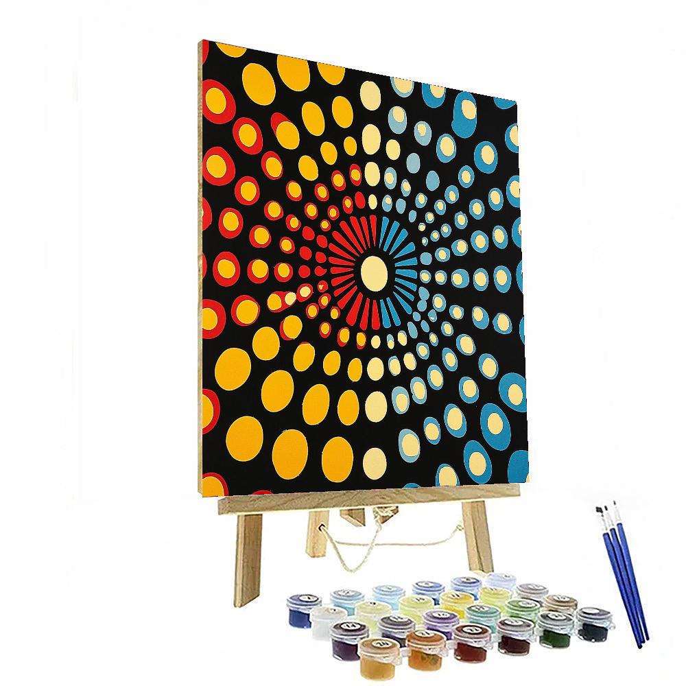 Yayoi Kusama Inspired Vibrant Echoes Of Infinity  Paint By Number