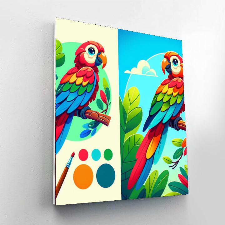 Radiant Rainbow Parrot Paint By Number