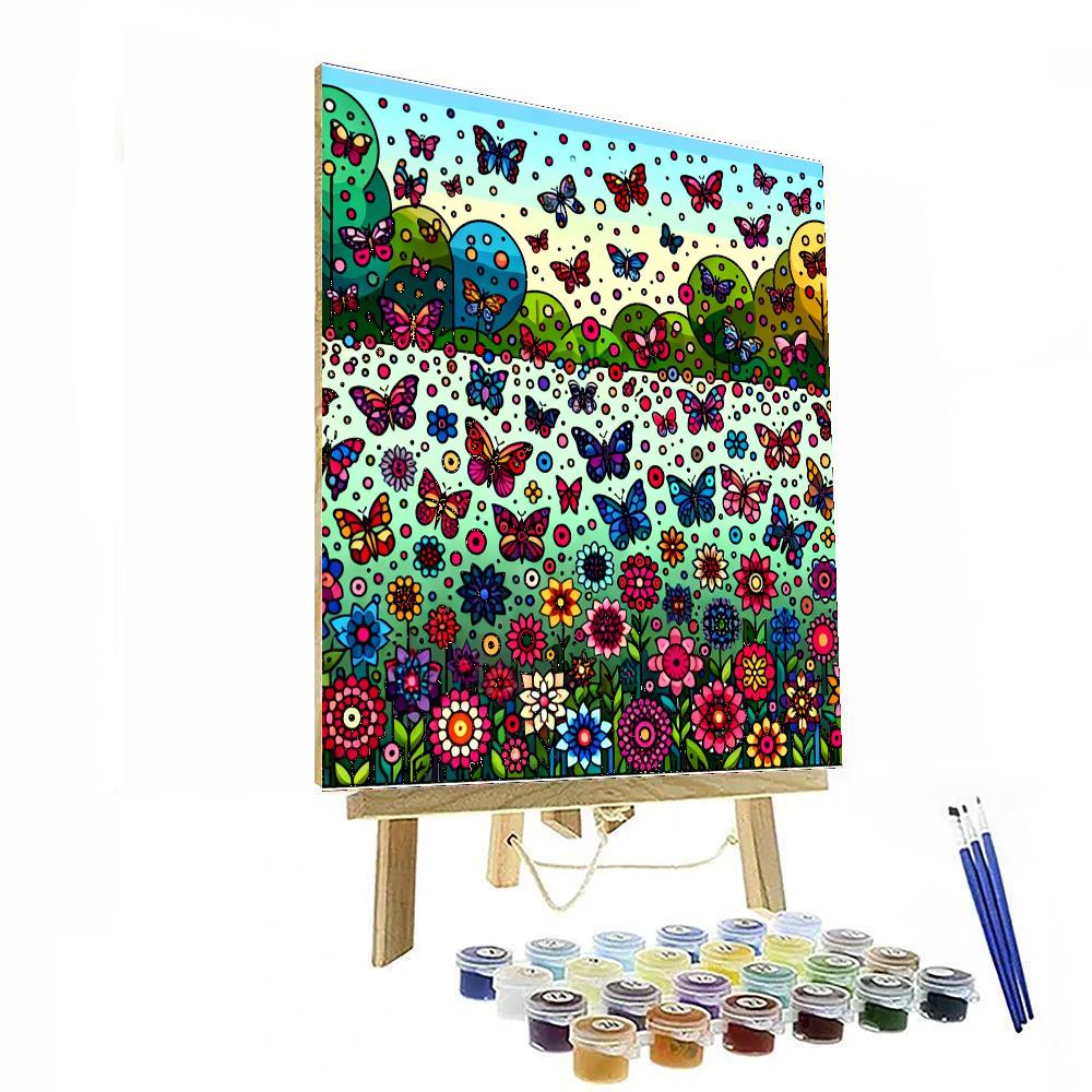 Garden Butterfly Magic Painting By Numbers Kit