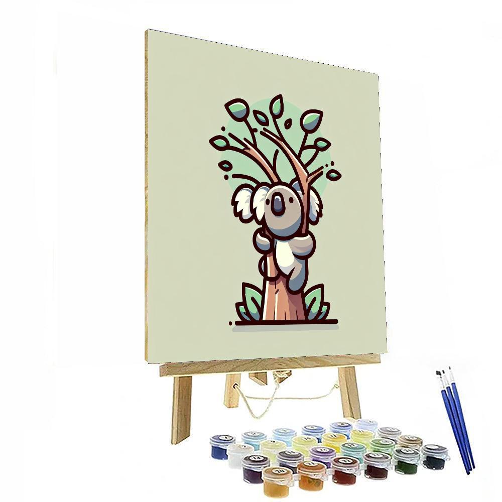 Curious Koala's Climb Numbered Painting Kits