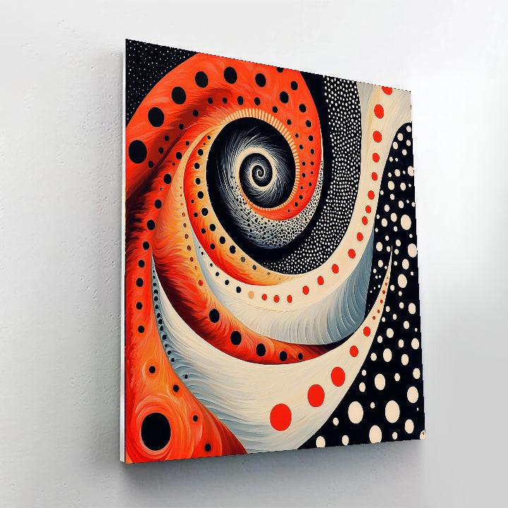 Yayoi Kusama Inspired Enchanted Spiral  DIY Paint By Numbers