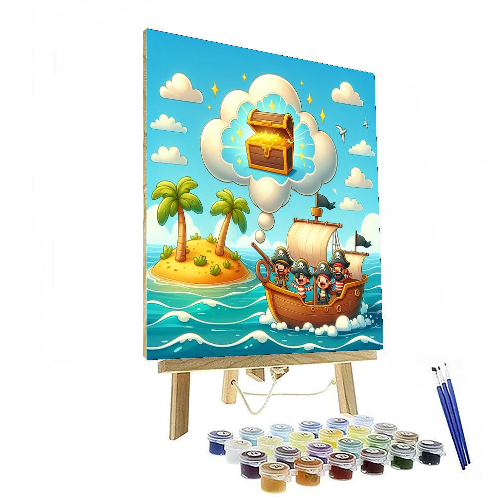 Pirate's Quest For Treasure DIY Paint By Numbers