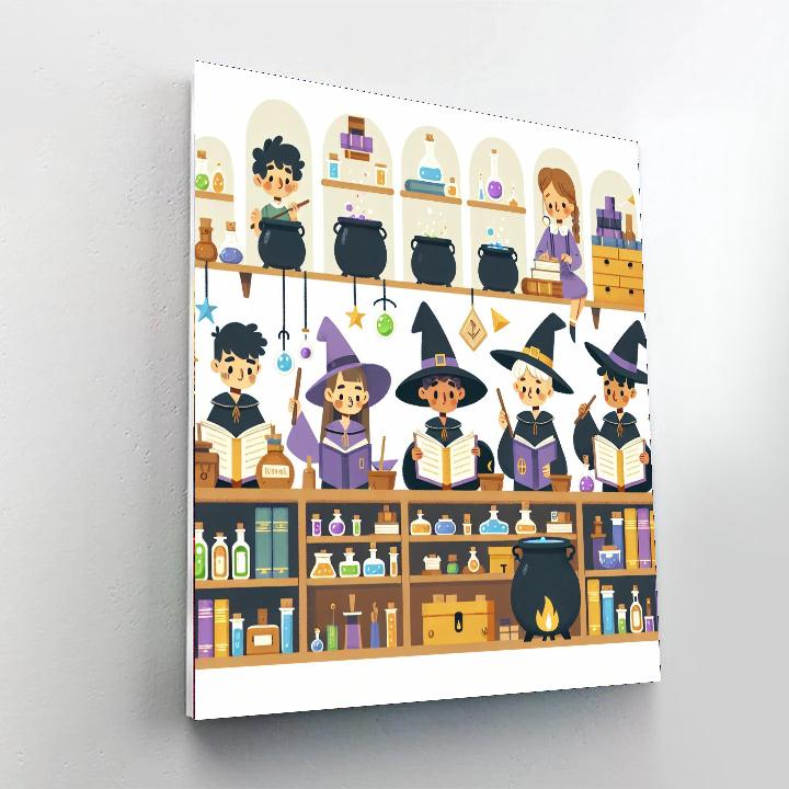 Wonderland Wizard's Workshop Number Painting