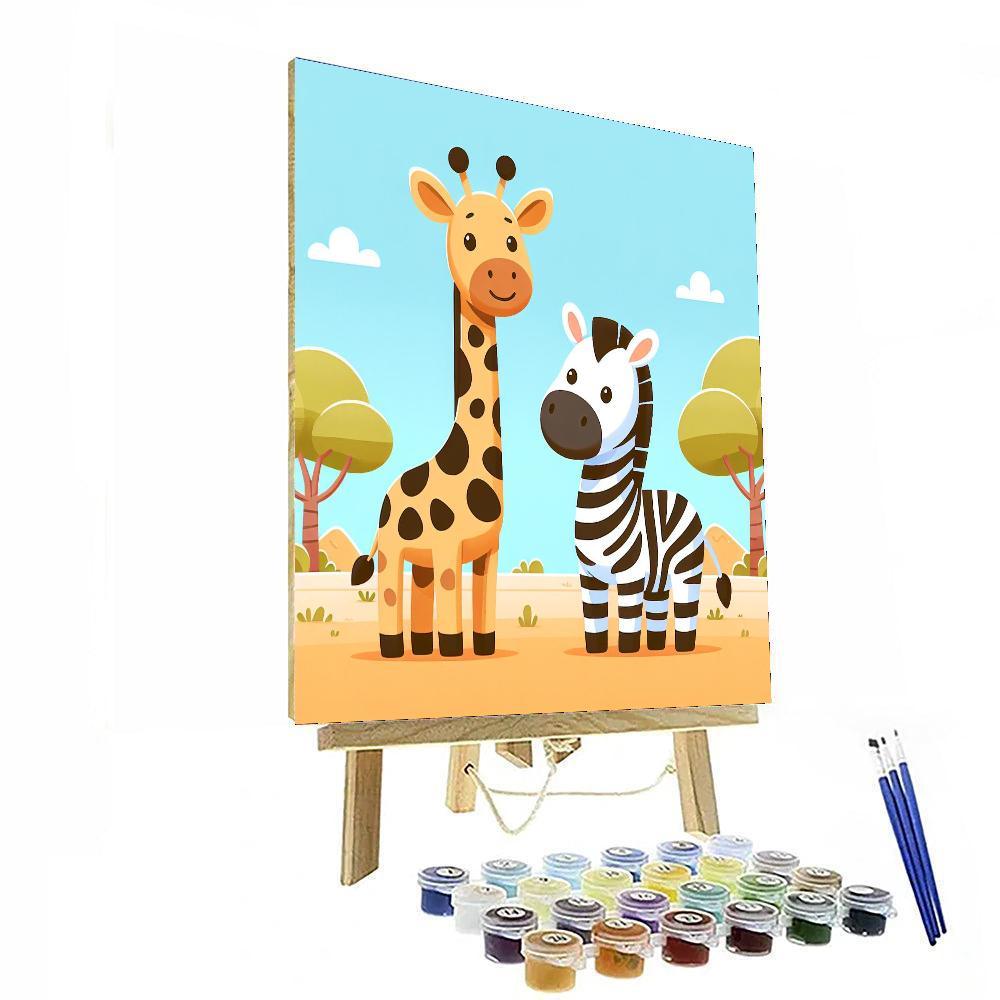 Safari Animals Gathering Paint By Number