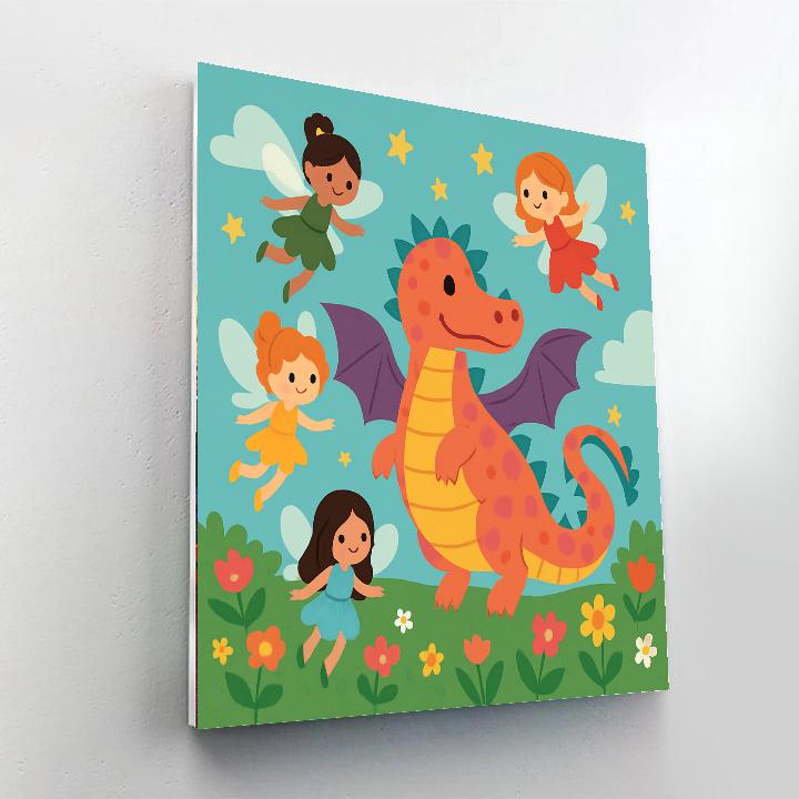 Wonderful Fairies And Dragons Paint By Number