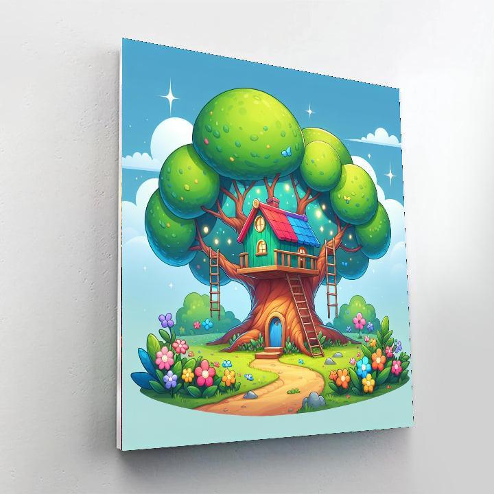 Magic Treehouse Adventure Painting By Numbers Kit
