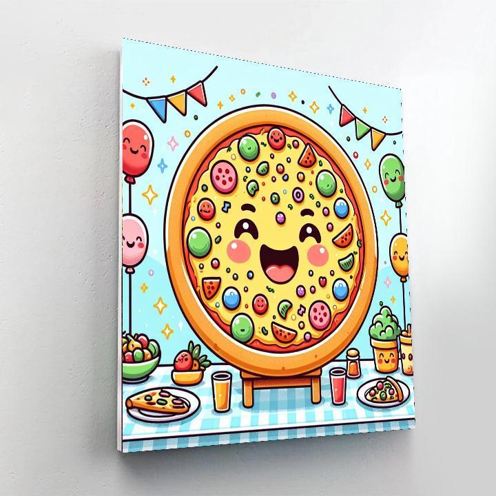 Cheerful Pizza Party Paint By Number