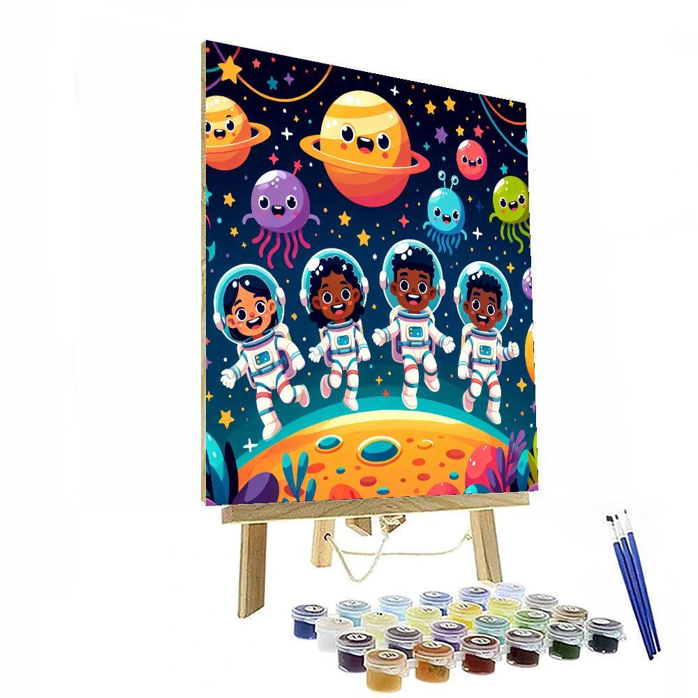 Exciting Space Explorers Paint By Numbers Art