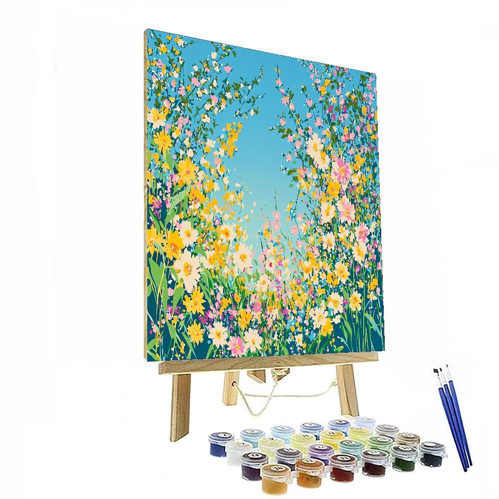 Hiroshige Inspired Dreams Of A Spring Meadow  Painting Number Kit