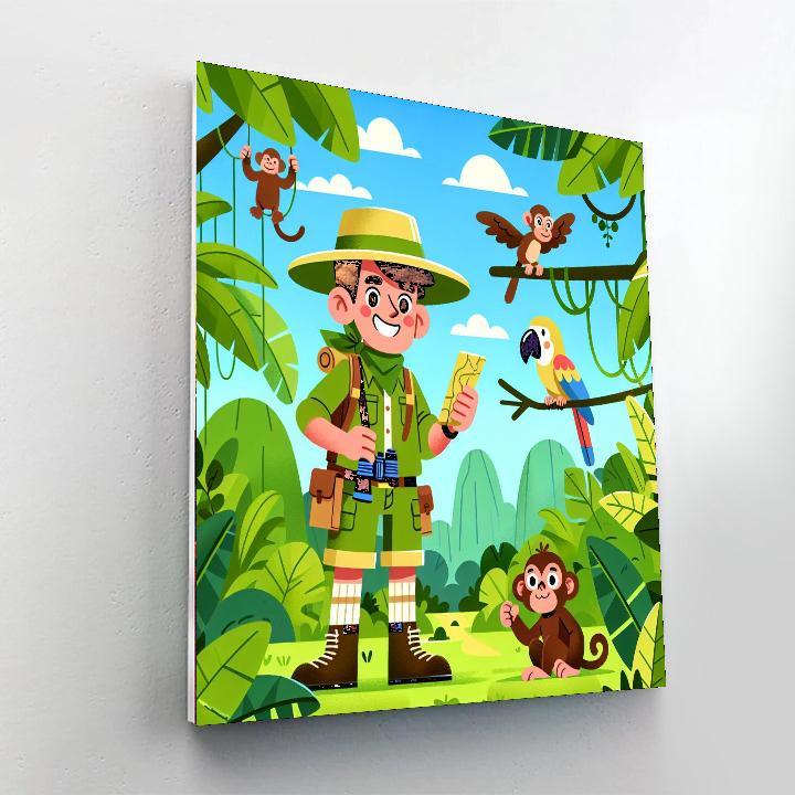 Brave Explorer Jungle Trek Numbered Painting Kits