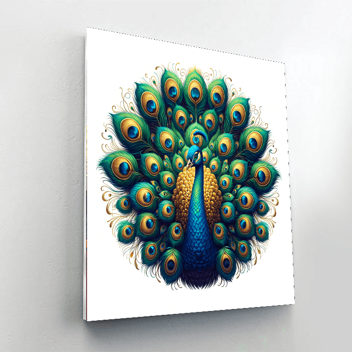 Peacock Elegance DIY Paint By Numbers