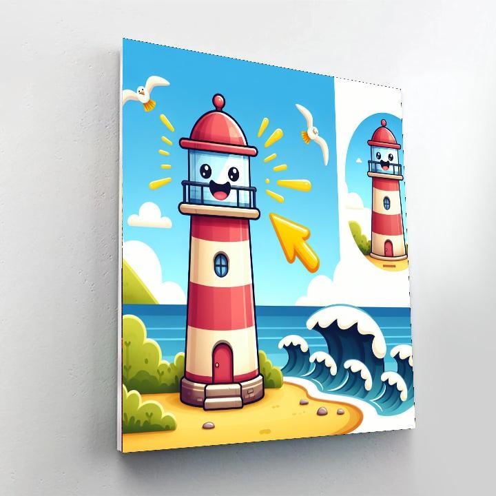 Lively Lighthouse Numbered Painting Kits