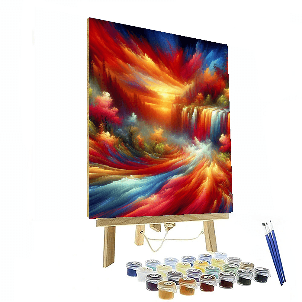 Crimson Cascade Paint By Color