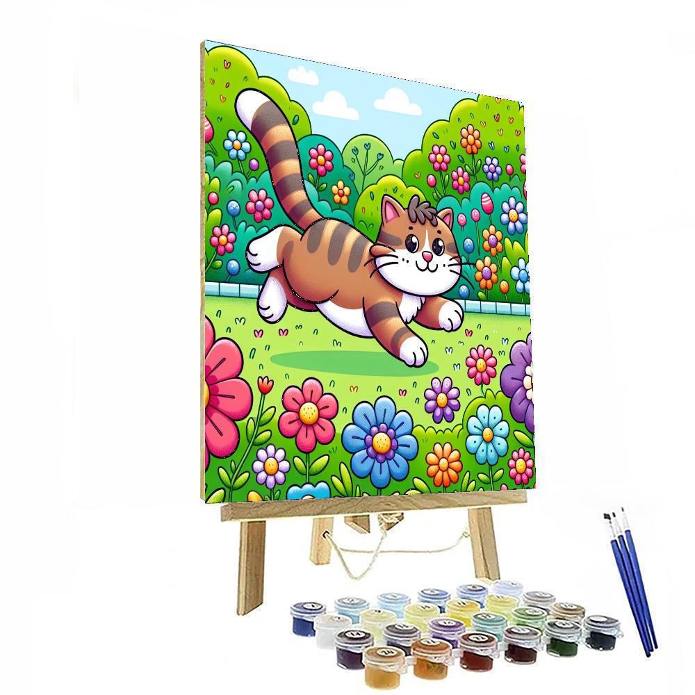 Mischievous Cat Capers Painting By Numbers Kit