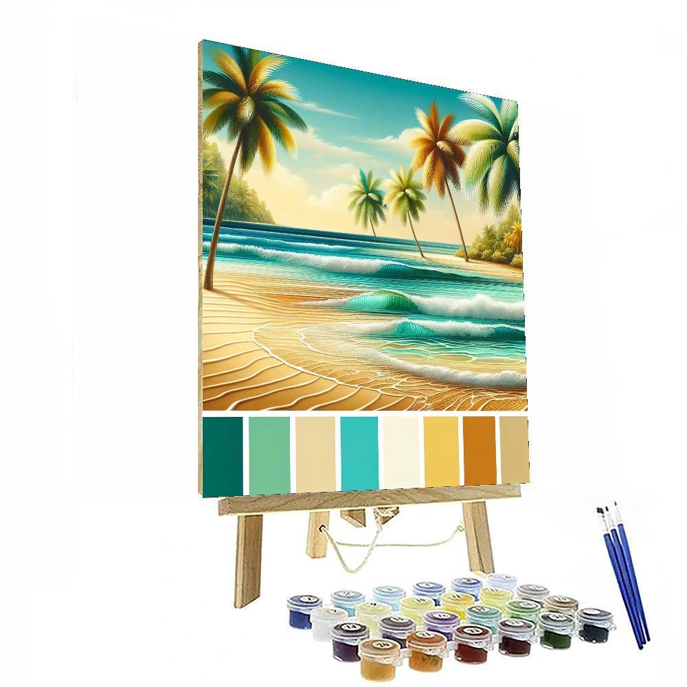 Glistening Beach Paradise Painting By Numbers Kit