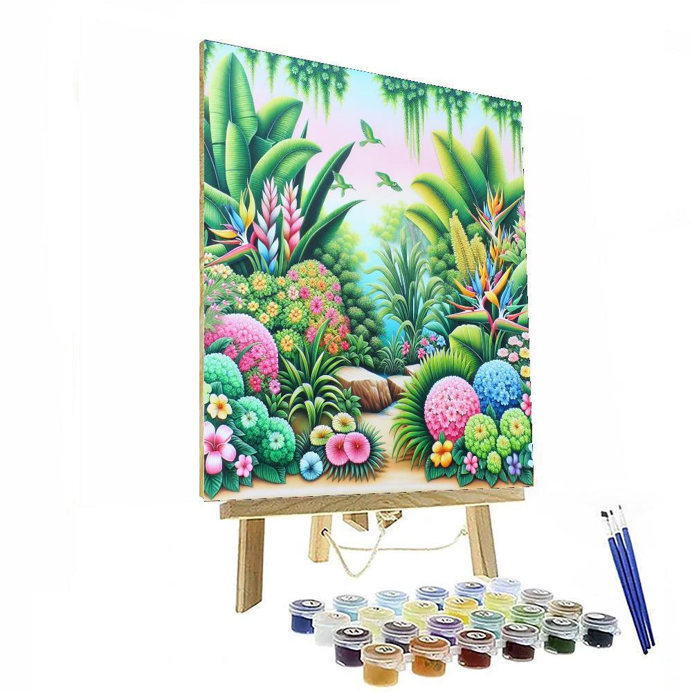 Cheerful Tropical Paradise Paint By Numbers