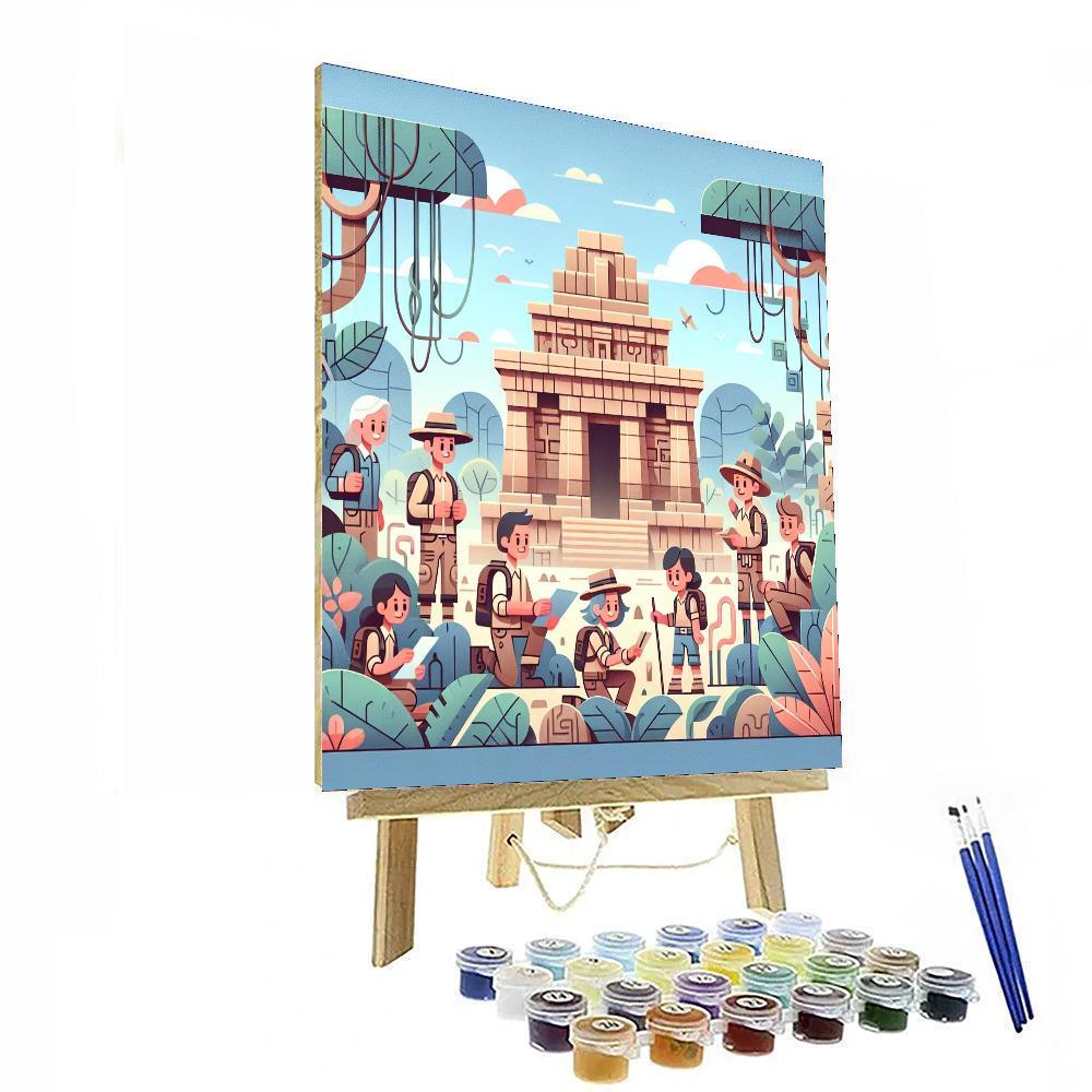 Mystery Of The Ancient Temple Paint By Numbers Art
