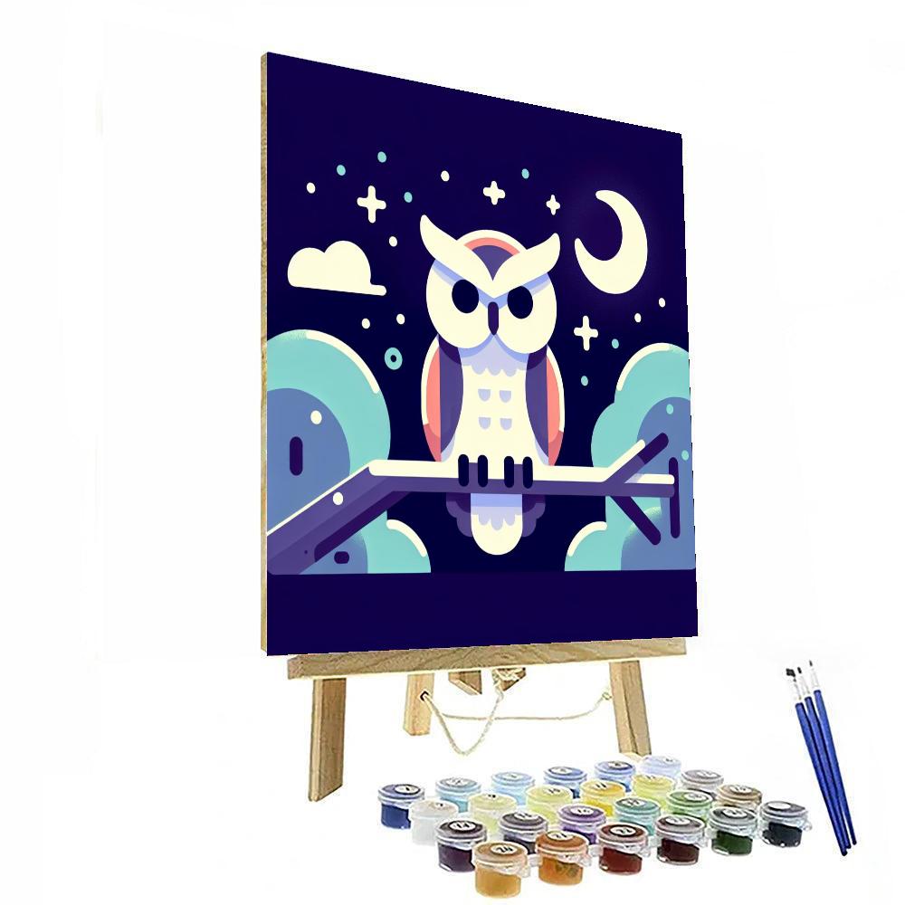 Wise Owl Night Watch Numbered Painting Kits