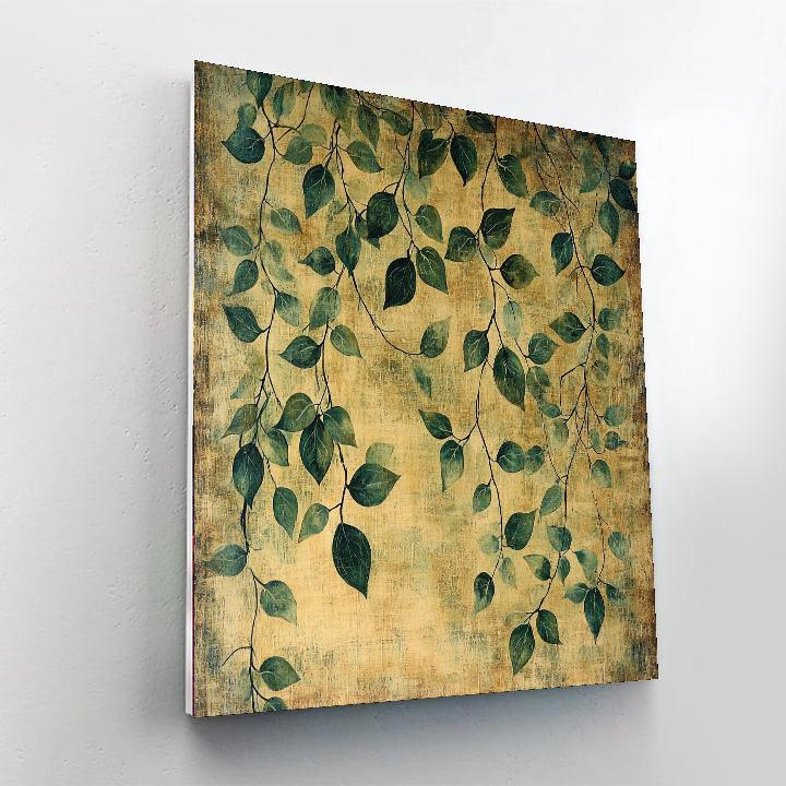 Leonardo Da Vinci Inspired Nature's Harmony: A Study In Leaves And Vines  Paint By Numbers Kits