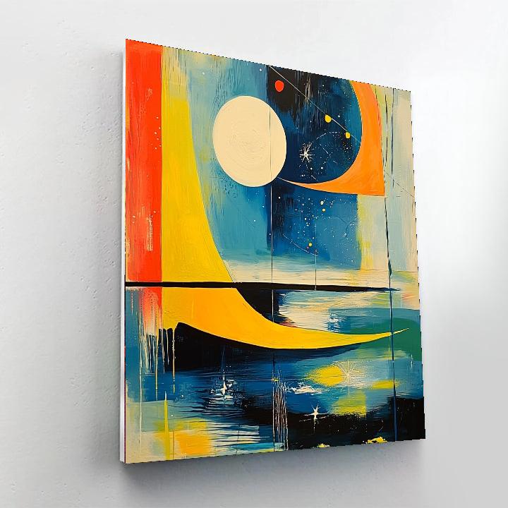 Joan Miró Inspired Dynamic Dreamworld  Paint By Color