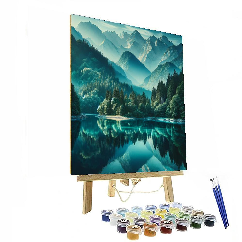 Serene Reflection Of Nature Paint By Color