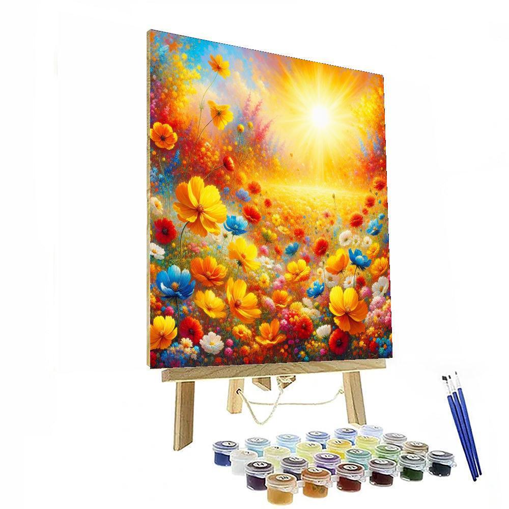 Radiant Flower Meadow Paint By Color