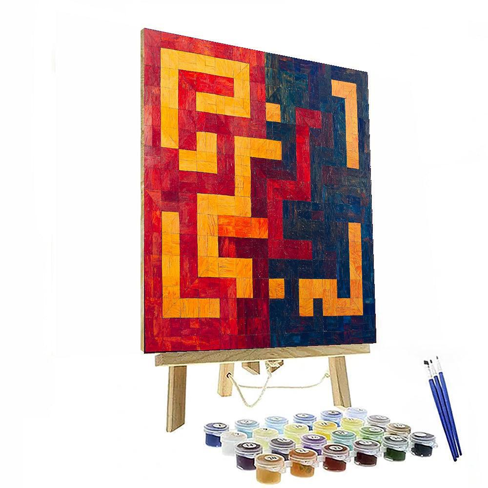 Paul Klee Inspired Labyrinth Of Thoughts  Paint By Number
