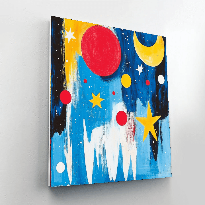 Joan Miró Inspired Mystic Space Odyssey  DIY Paint By Numbers