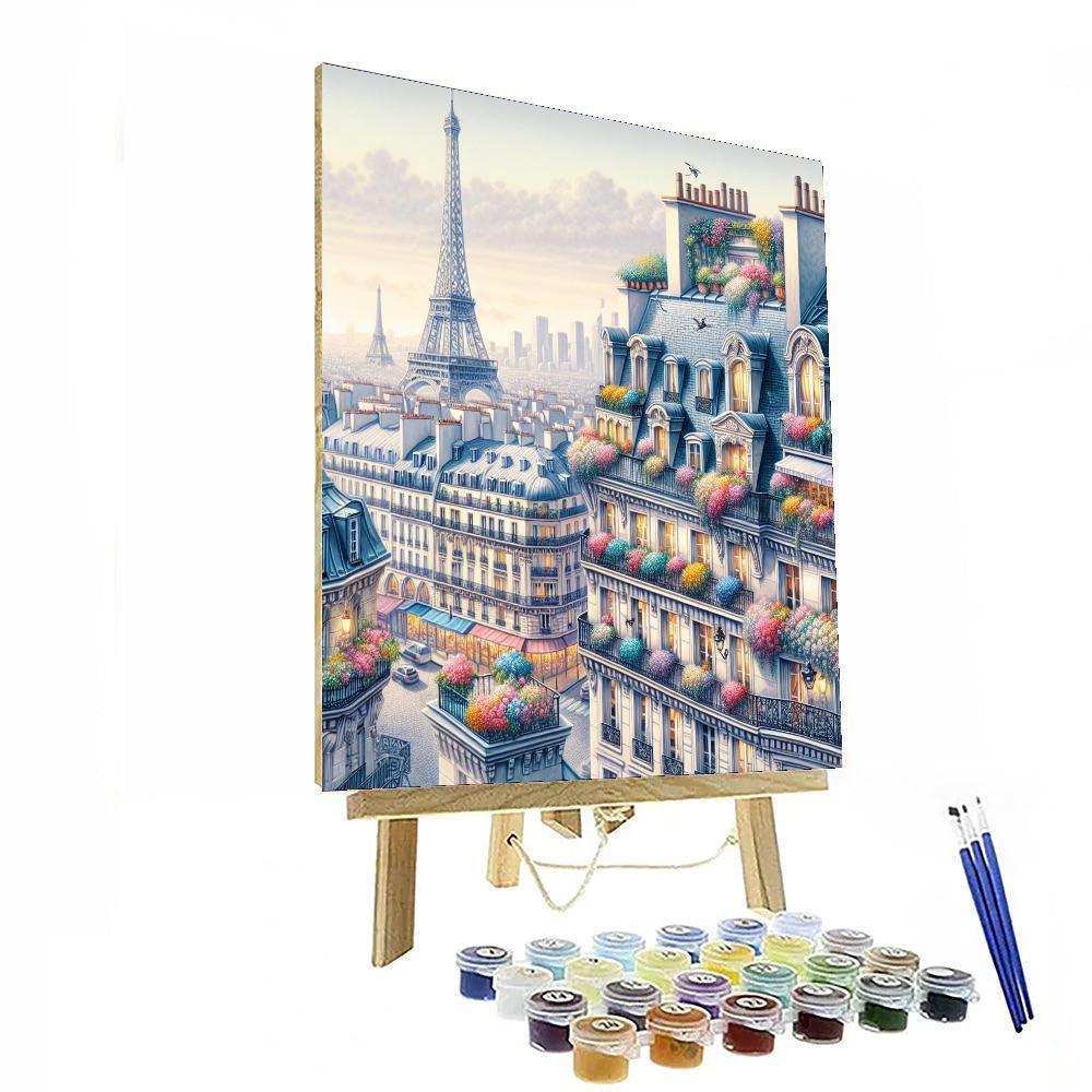 Parisian Rooftop Escape Painting By Numbers Kit