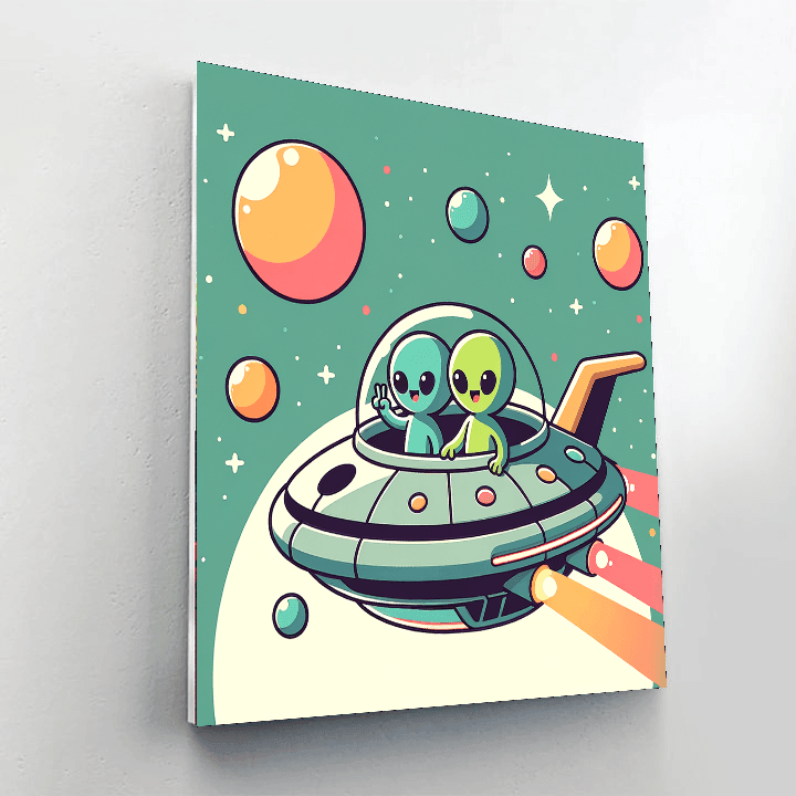Space Explorer Aliens Paint By Numbers