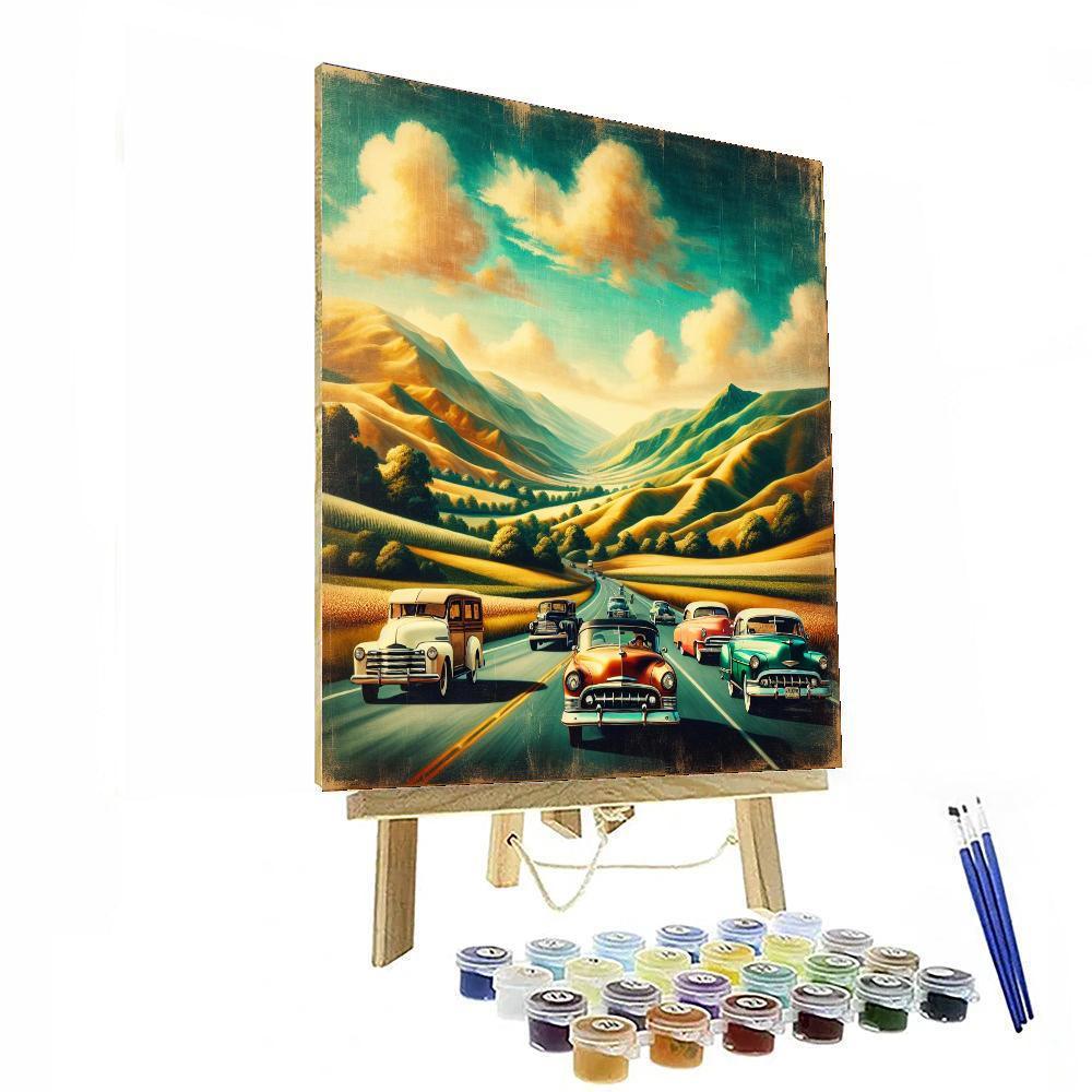 Dreamy Vintage Road Trip Numbered Painting Kits