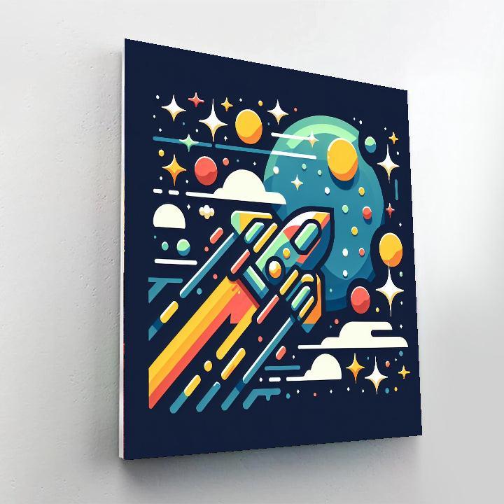 Galaxy Starship Journey Numbered Painting Kits