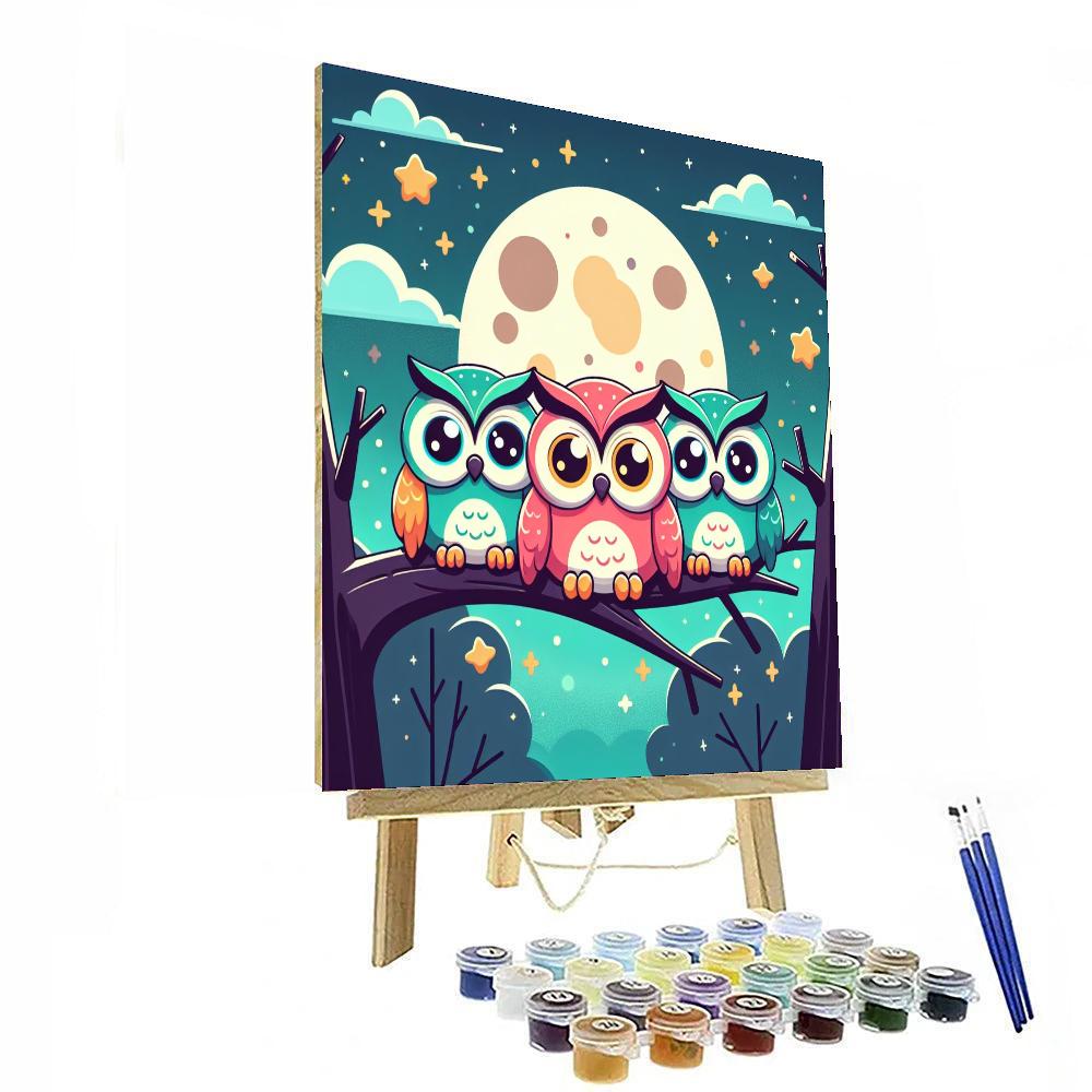 Adventure With Owls Paint By Numbers Art