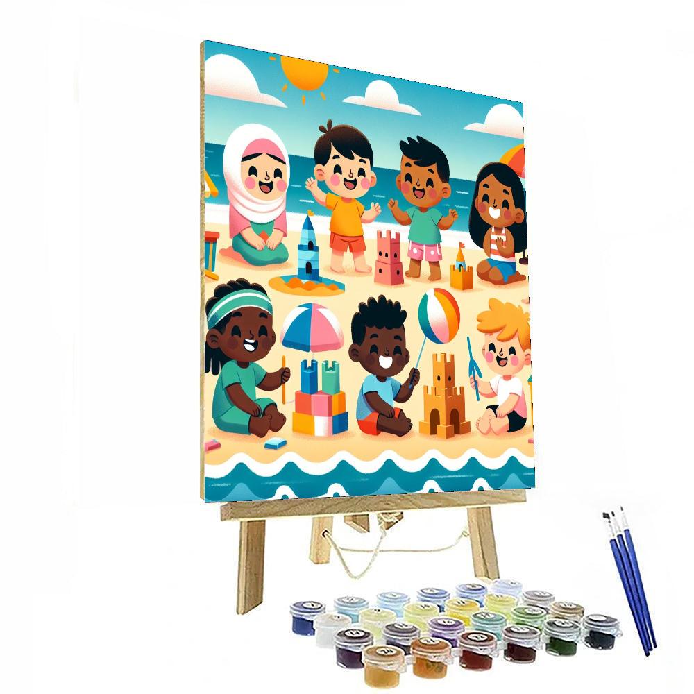 Adventurous Beach Day Number Painting