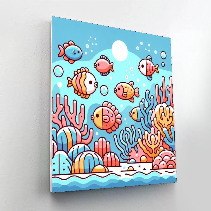 Vibrant Ocean Coral Reef Paint By Number