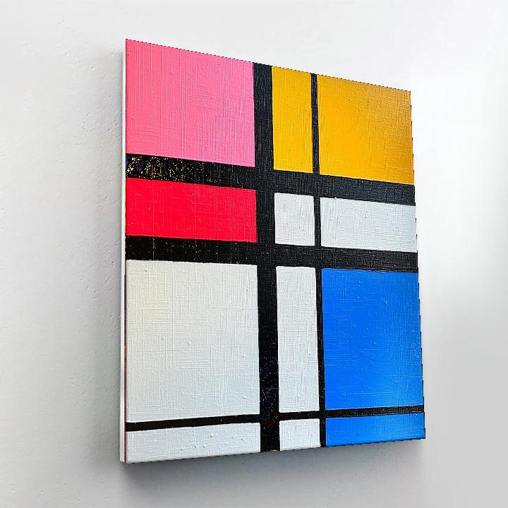 Kazimir Malevich Inspired Vibrant Minimalism  Painting Number Kit