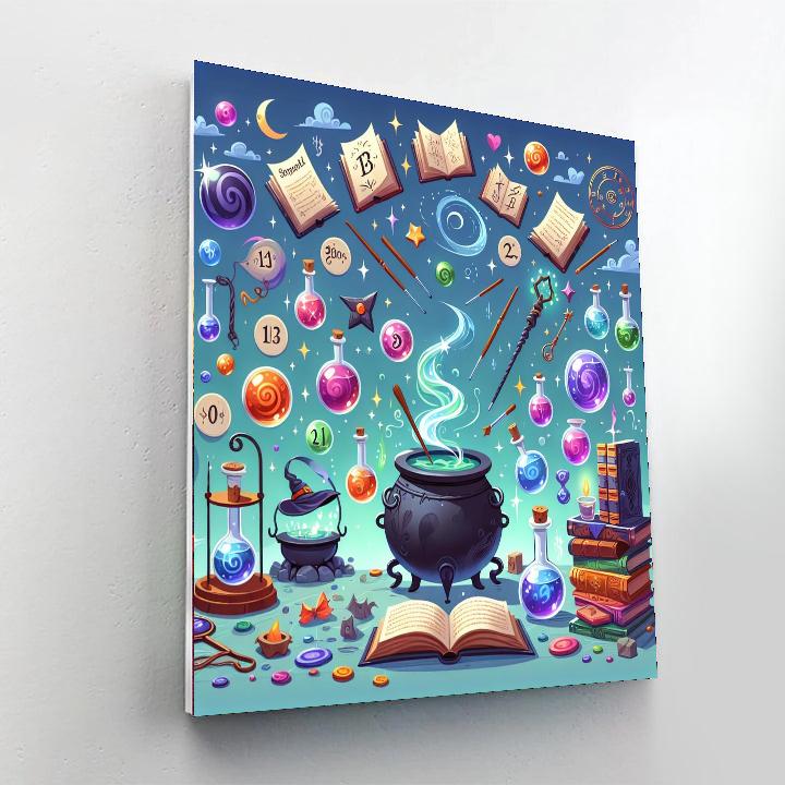 Whirling Wizard School Paint By Color