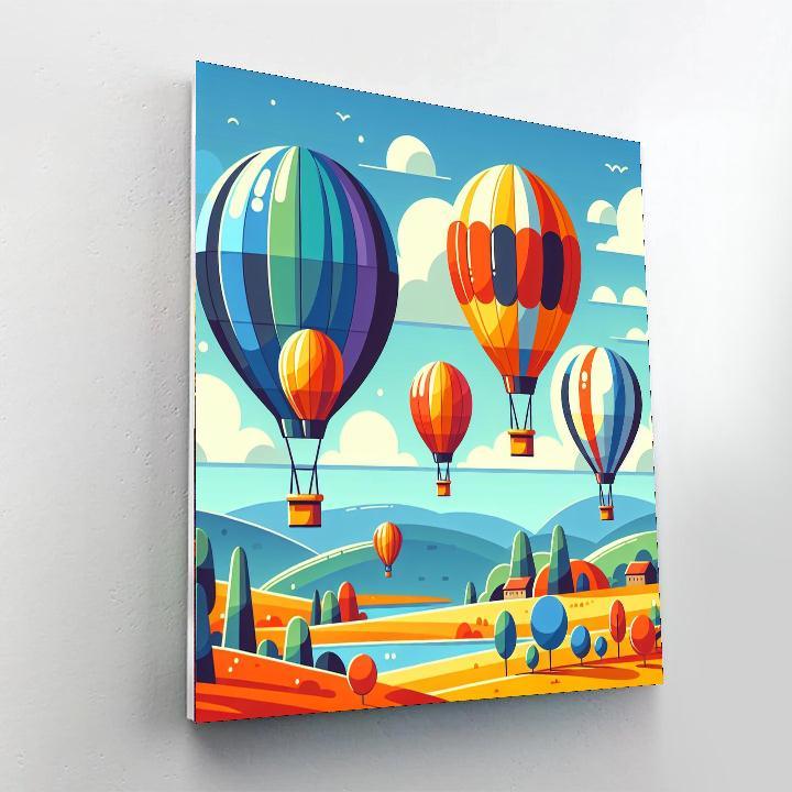 Skyward Hot Air Balloons Paint By Numbers Kits