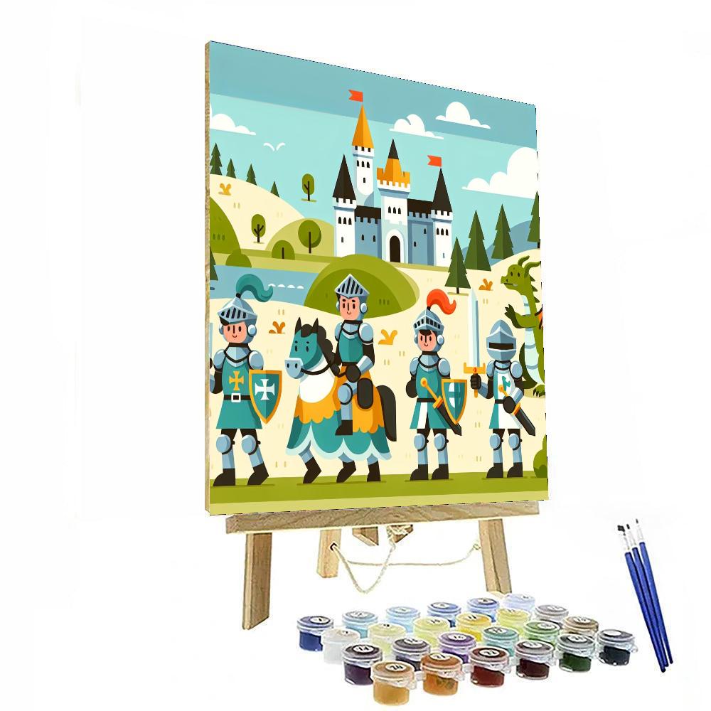 Knight's Medieval Adventure Paint By Numbers Art