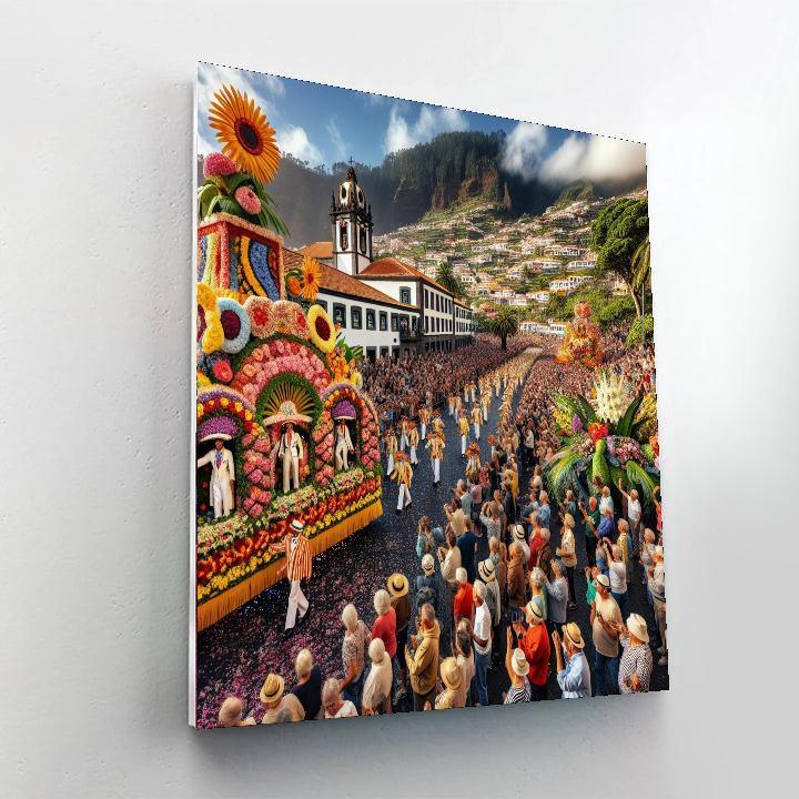 Madeira Flower Festival - Funchal Painting By Numbers Kit