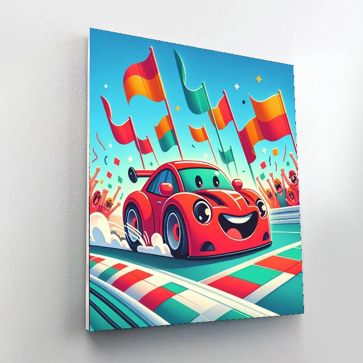 Zippy Race Car Numbered Painting Kits