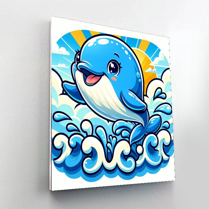 Merry Whale Watching Paint By Numbers Art