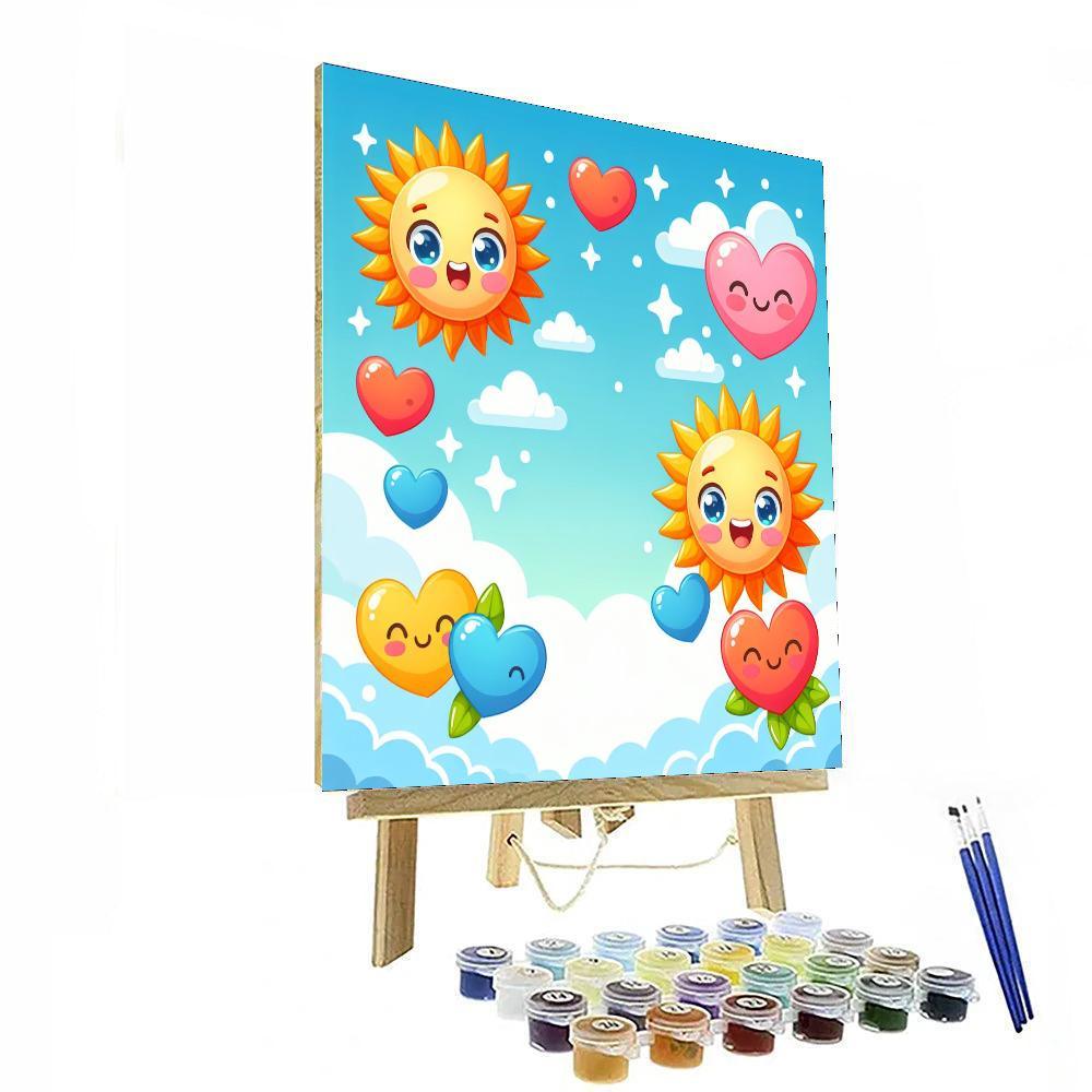 Sunny Skies And Happy Hearts Numbered Painting Kits